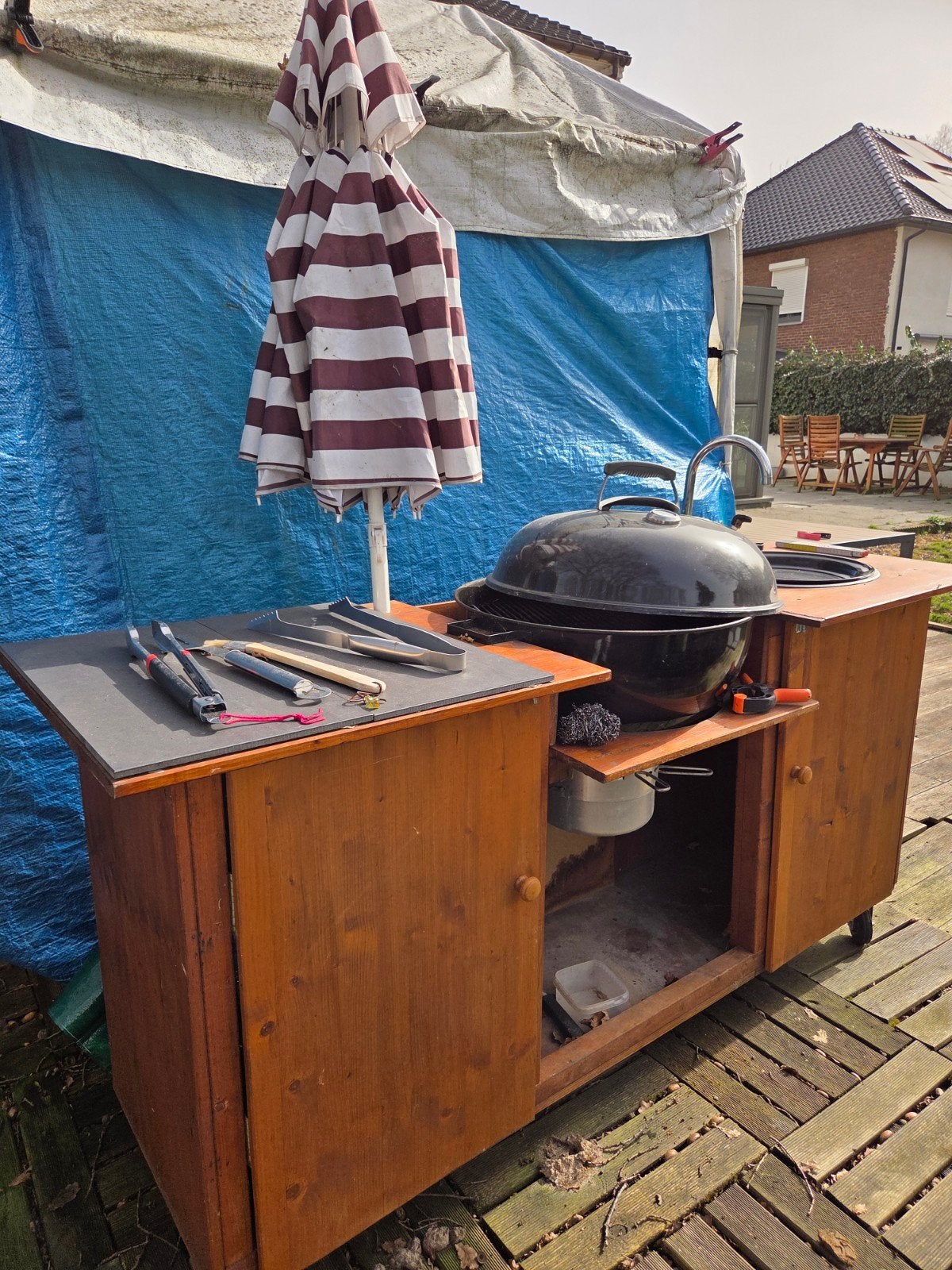 Ingebouwde weber bbq, Tuin en Terras, Buitenkeukens, Ophalen