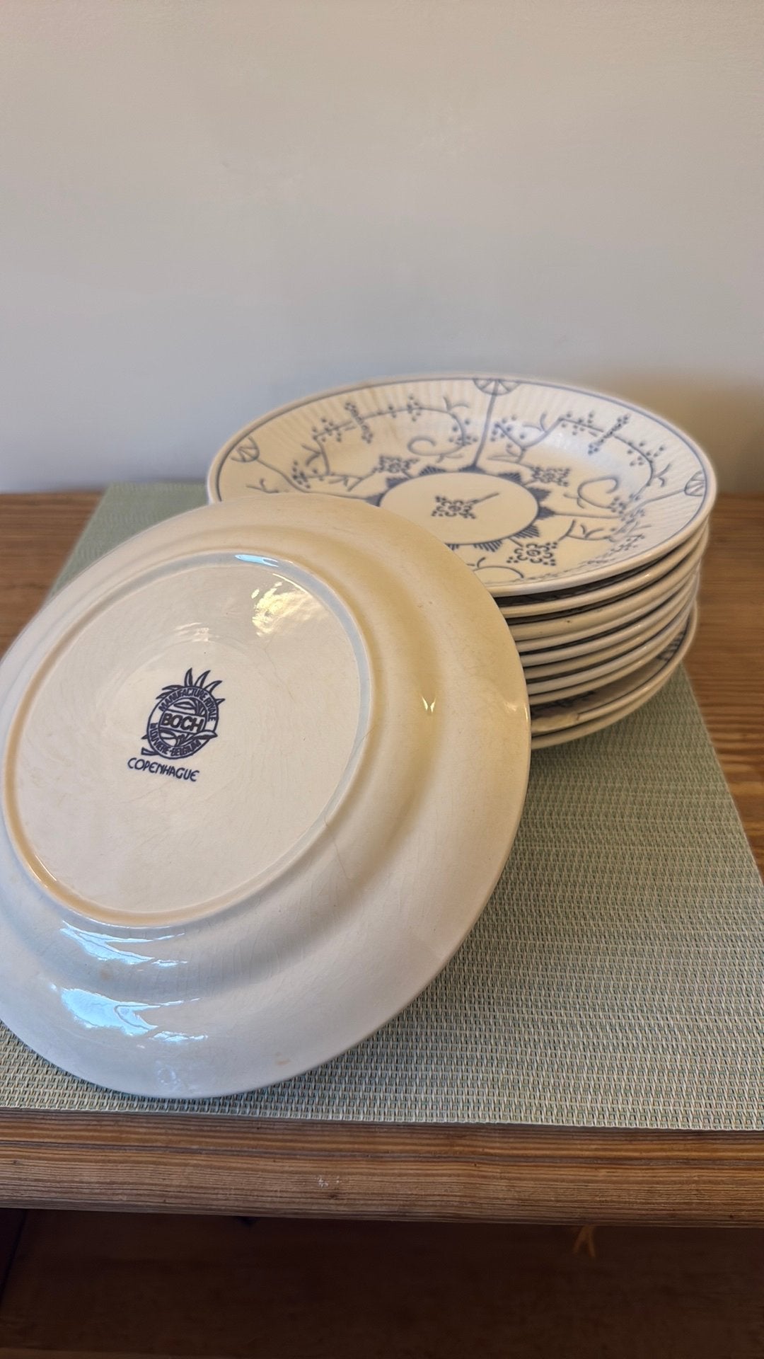 9 petites assiettes de la vaisselle Copenhagen Copenhagen, Enlèvement