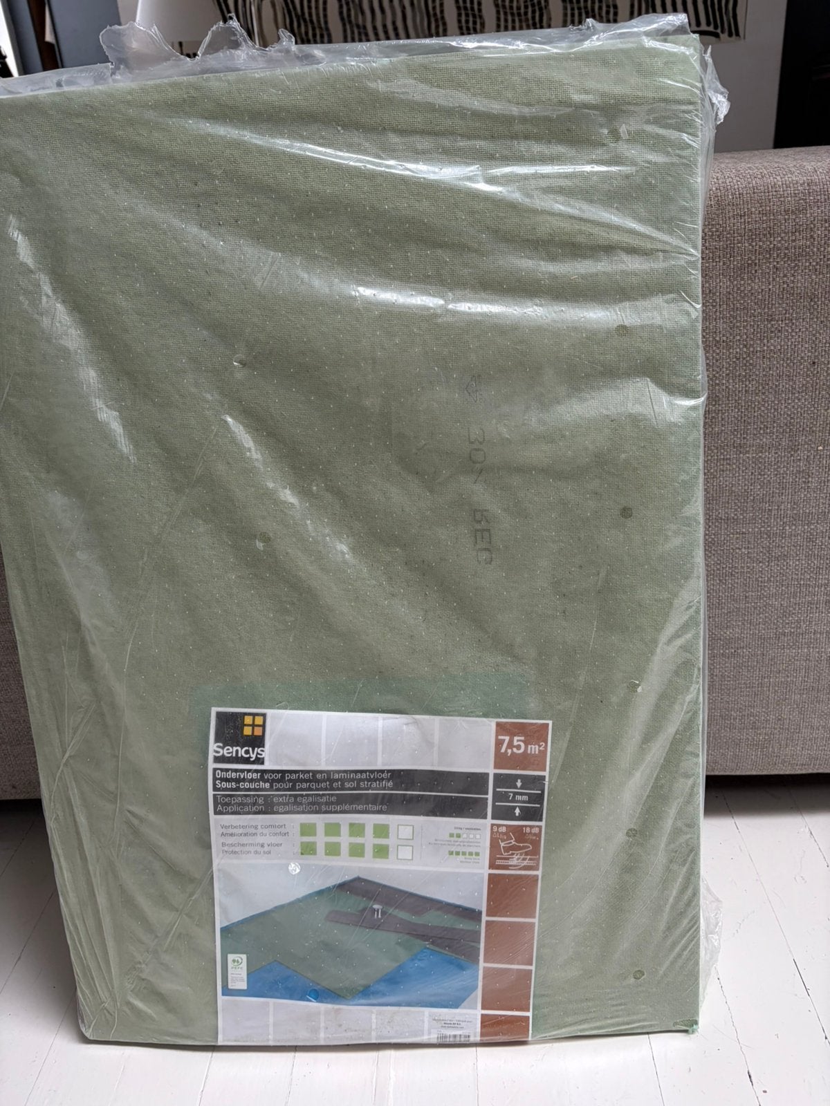 Ondervloer voor parket en laminaat - 1 pak met 14 platen, Enlèvement, Comme neuf, Autres matériaux, Aggloméré