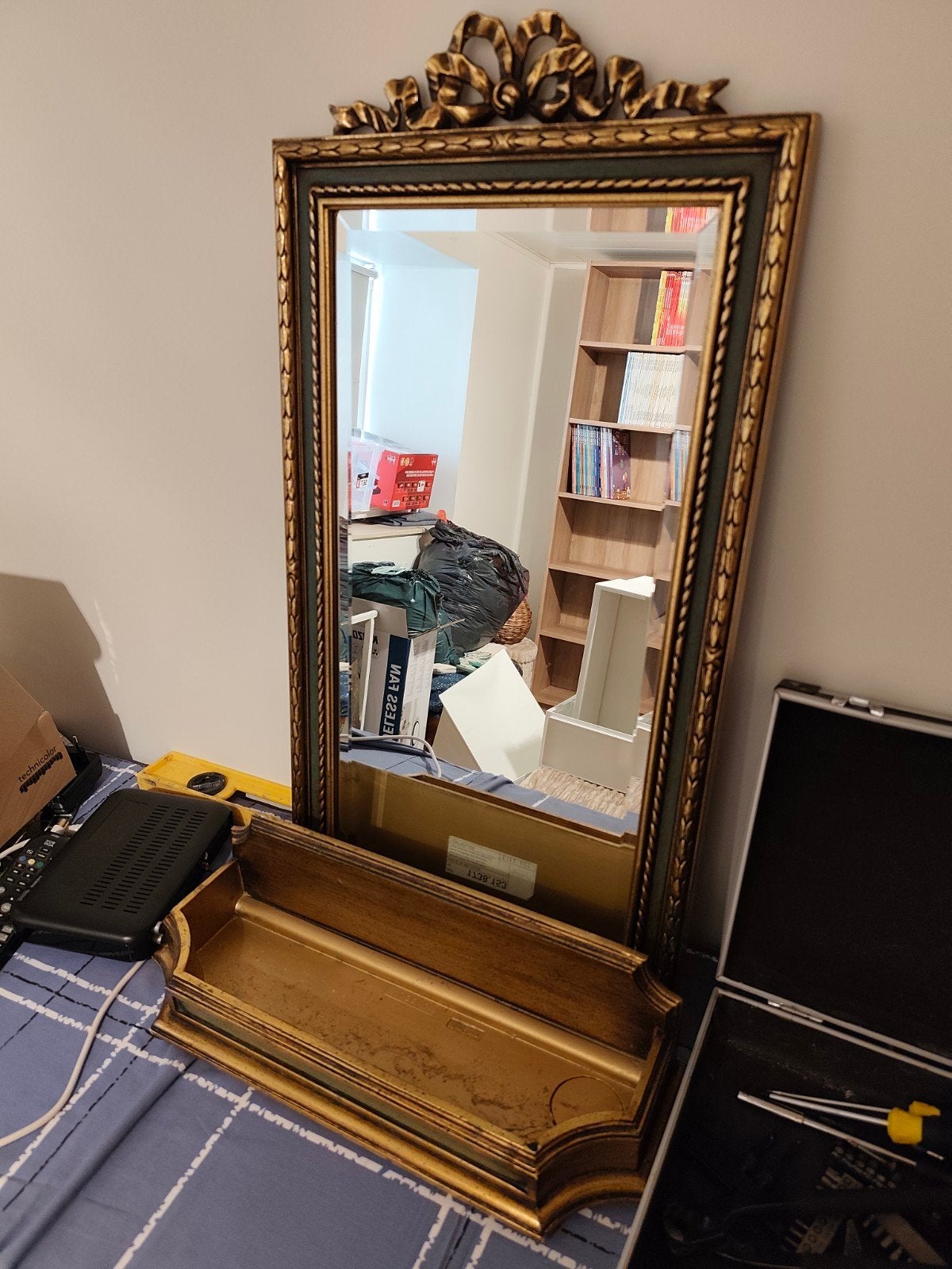 miroir avec console deknudt, Enlèvement, Rectangulaire, Moins de 50 cm, Moins de 100 cm