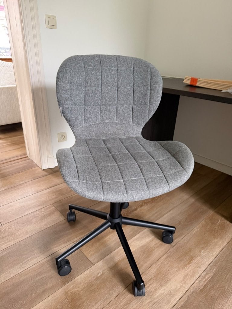 chaise de bureau ZUIVER, Enlèvement, Utilisé, Gris, Chaise de bureau