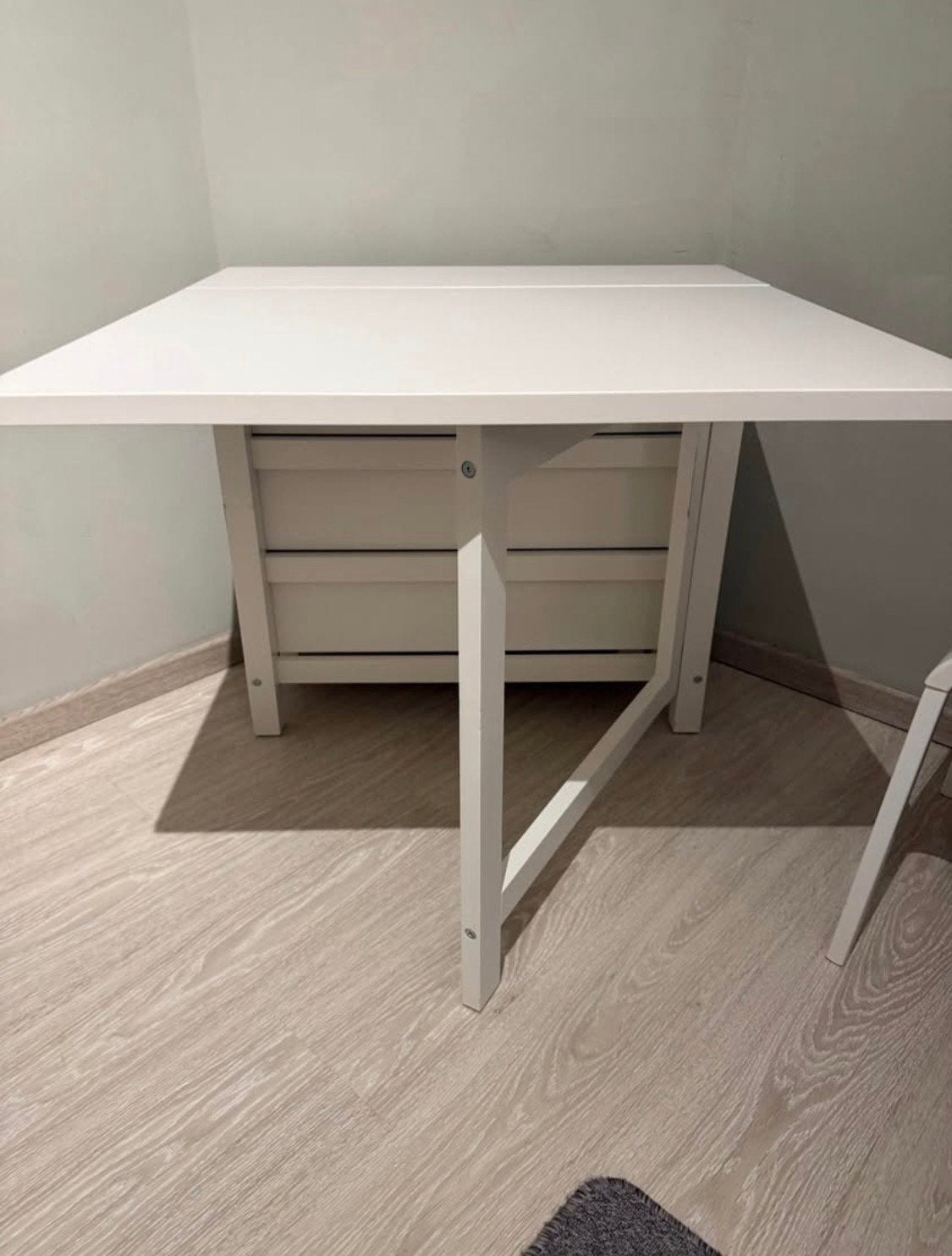 Table, extensible blanc d’IKEA, Maison & Meubles, Bureaux, Enlèvement, Comme neuf, IKEA, Blanc