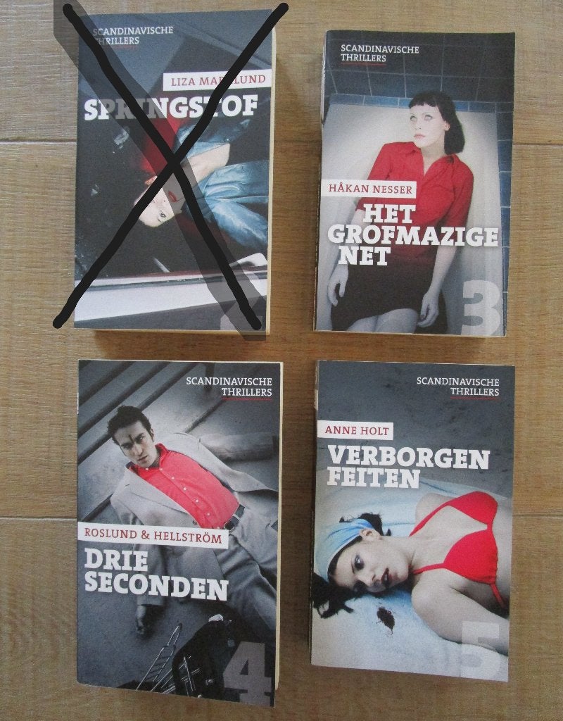 9 Scandinavische trillers / detective leesboeken, Boeken, Ophalen of Verzenden, Zo goed als nieuw