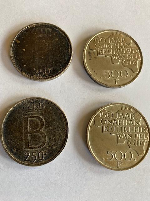 Belgische Herdenkingsmunten (500 Fr & 250 Fr), Timbres & Monnaies, Monnaies | Belgique, Enlèvement ou Envoi, Argent, Série, Argent