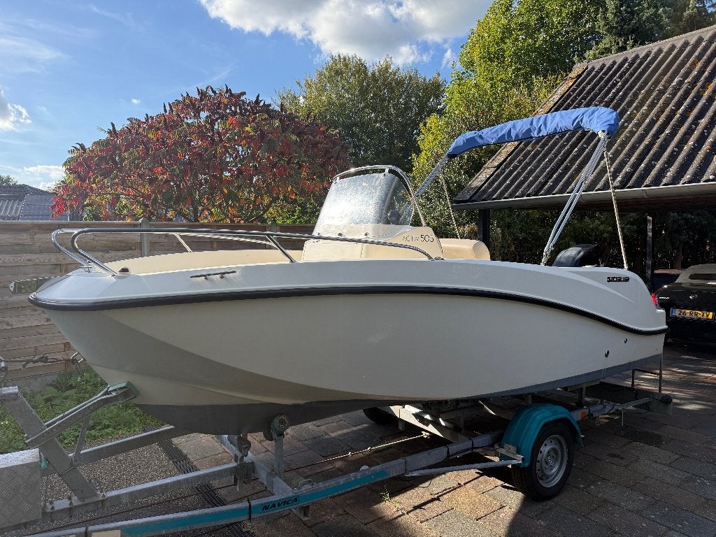 Quicksilver Activ 505 Open avec Mercury 50 CV et remorque, 50 à 70 ch, Enlèvement, Utilisé, Moteur hors-bord
