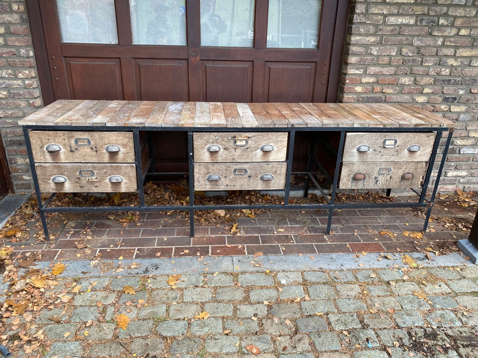 oude werkbank uit auto atelier, Ophalen, Gebruikt, Minder dan 70 cm