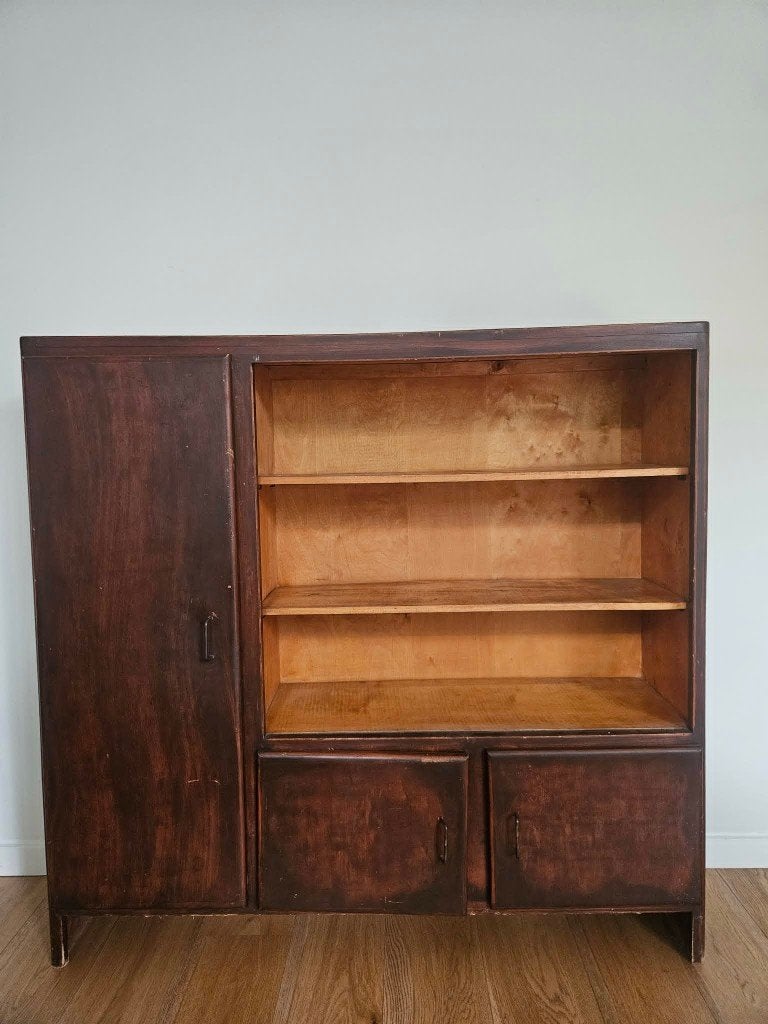 buffet en bois vintage années 40-50, Maison & Meubles, Armoires | Buffets, 25 à 50 cm, 100 à 150 cm, Enlèvement, Utilisé