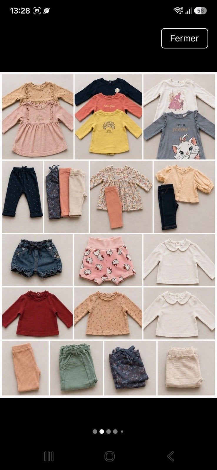 Lot bébé fille 6 mois 68cm 55 pièces, Enfants & Bébés, Enlèvement ou Envoi, Comme neuf, Taille 68