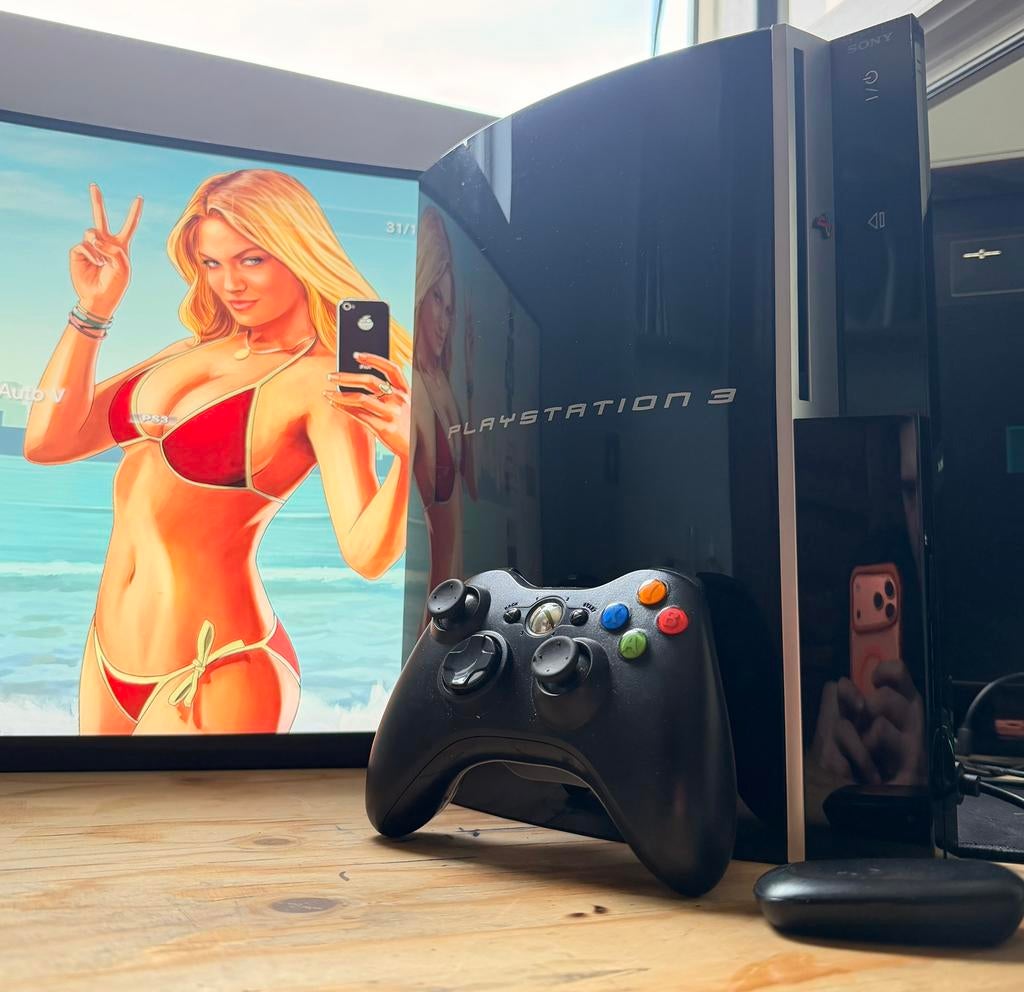 PS3 FAT 500 Gb met HEN (Jailbreak) WERKT PERFECT, Games en Spelcomputers, Ophalen, Zo goed als nieuw