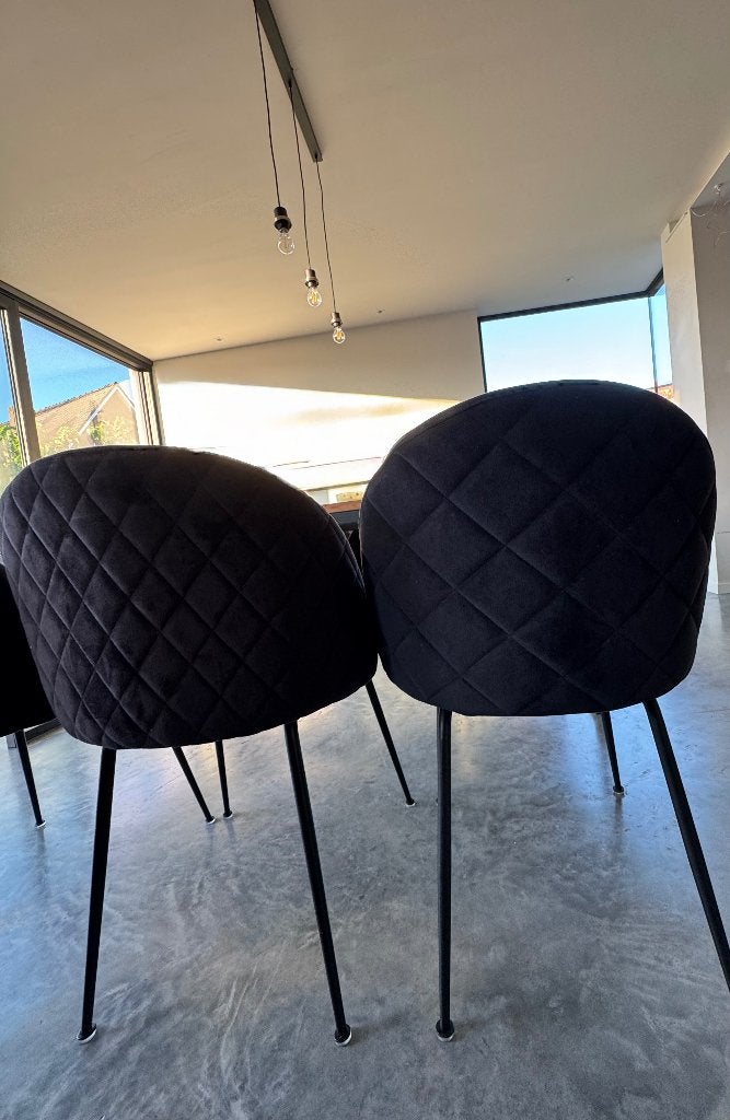 Stoel, Huis en Inrichting, Stoelen, Ophalen, Zo goed als nieuw, Zwart, Vijf, Zes of meer stoelen