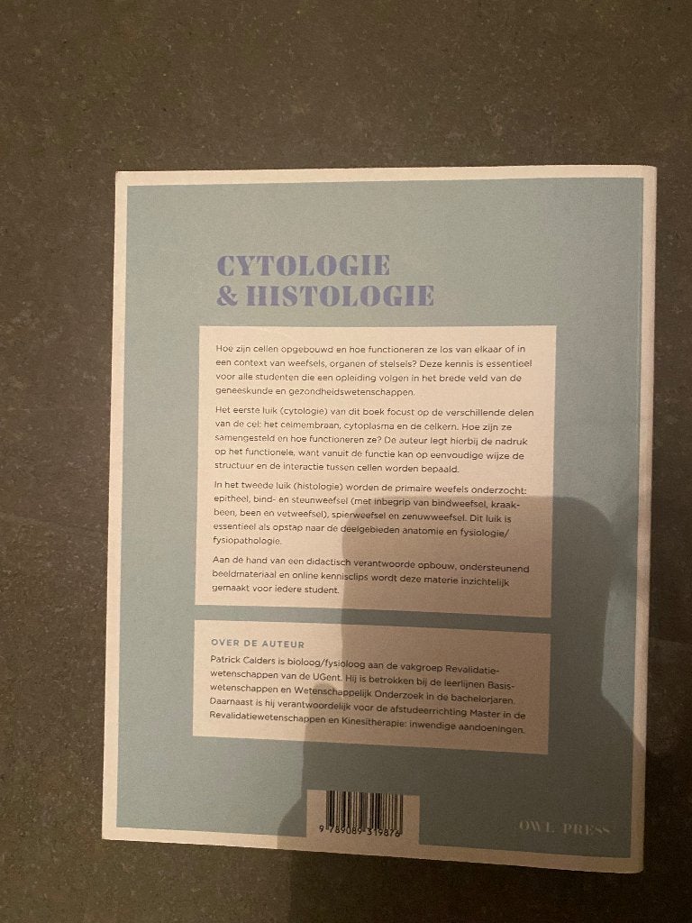Cytologie en histologie, Boeken, Gelezen, Patrick Calders, Ophalen of Verzenden, Hogeschool