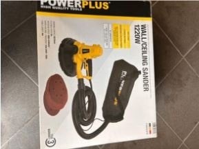 Powerplus Plafondschuurmachine + schuurbladen, Doe-het-zelf en Bouw, Ophalen, Zo goed als nieuw, 1200 watt of meer, Vlakschuurmachine