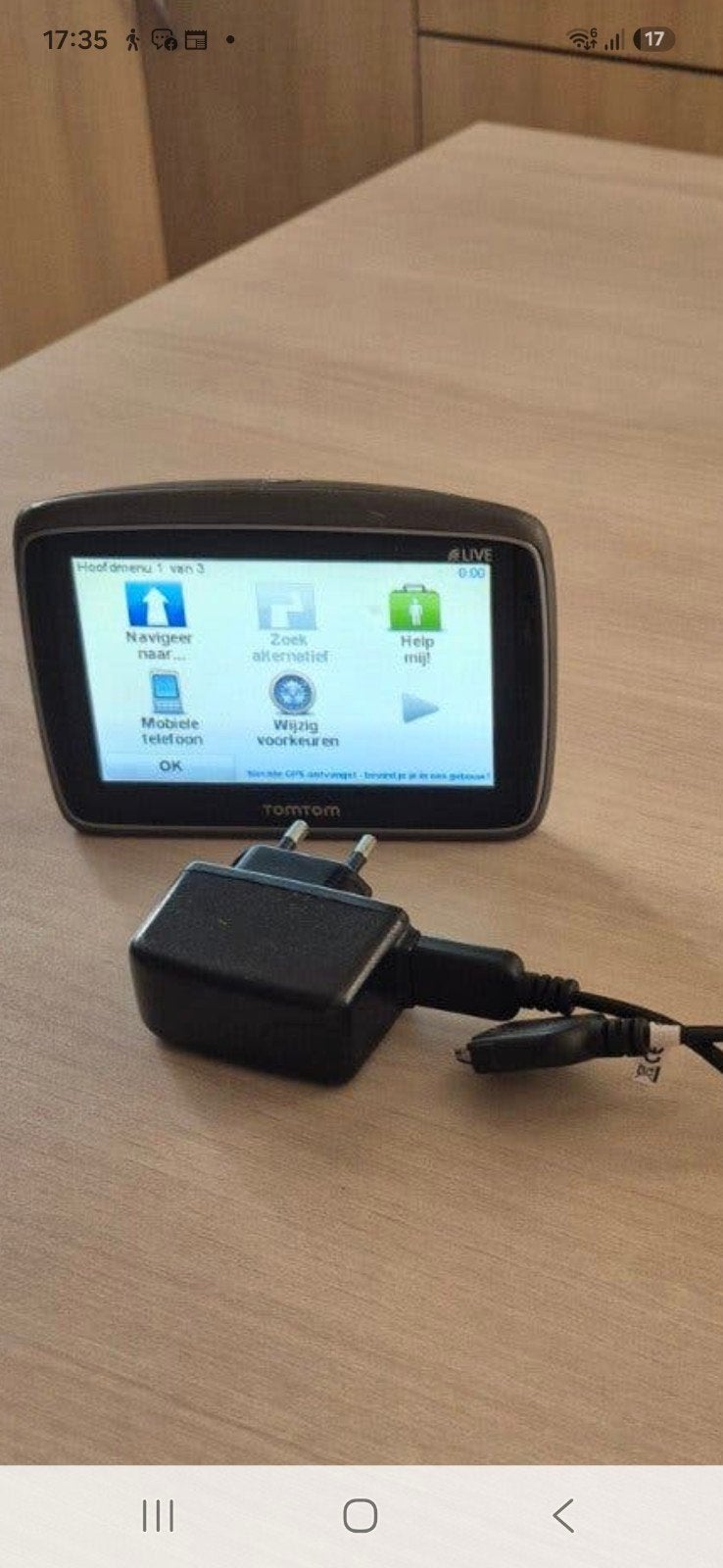 een gps TOMTOM, Ophalen
