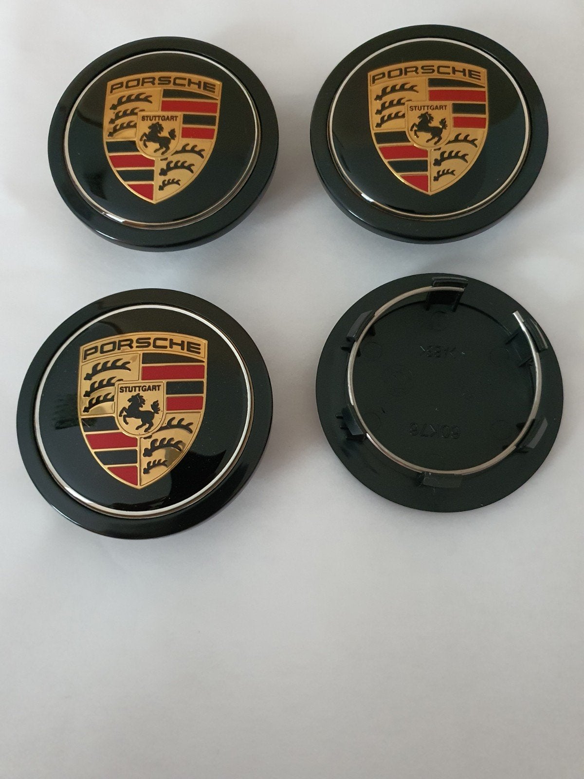 Porsche wieldoppen cache-moyeux 76 mm noir ou chrome, Auto diversen, Ophalen, Nieuw