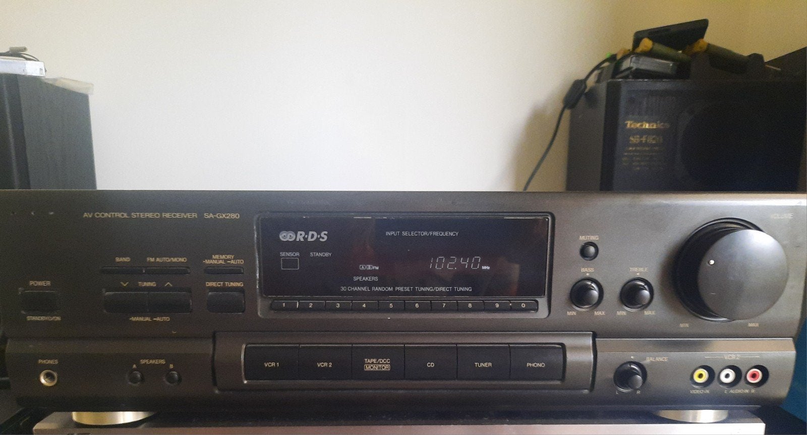 Technics SA-GX280 receiver. Werkt nog prima., Ophalen, Gebruikt, Stereo, 60 tot 120 watt