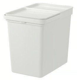 IKEA HÅLLBAR Bin with Lid – Light Grey, Huis en Inrichting, Ophalen of Verzenden