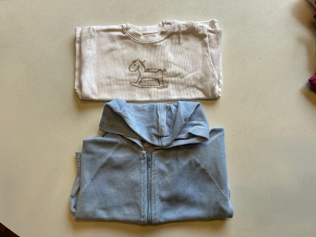 LONGSLEEVE + GOLFJE - maat 80 - merk PETIT FILOU, Enlèvement ou Envoi, PETIT FiLOU, Fille, Chemisette ou Manches longues