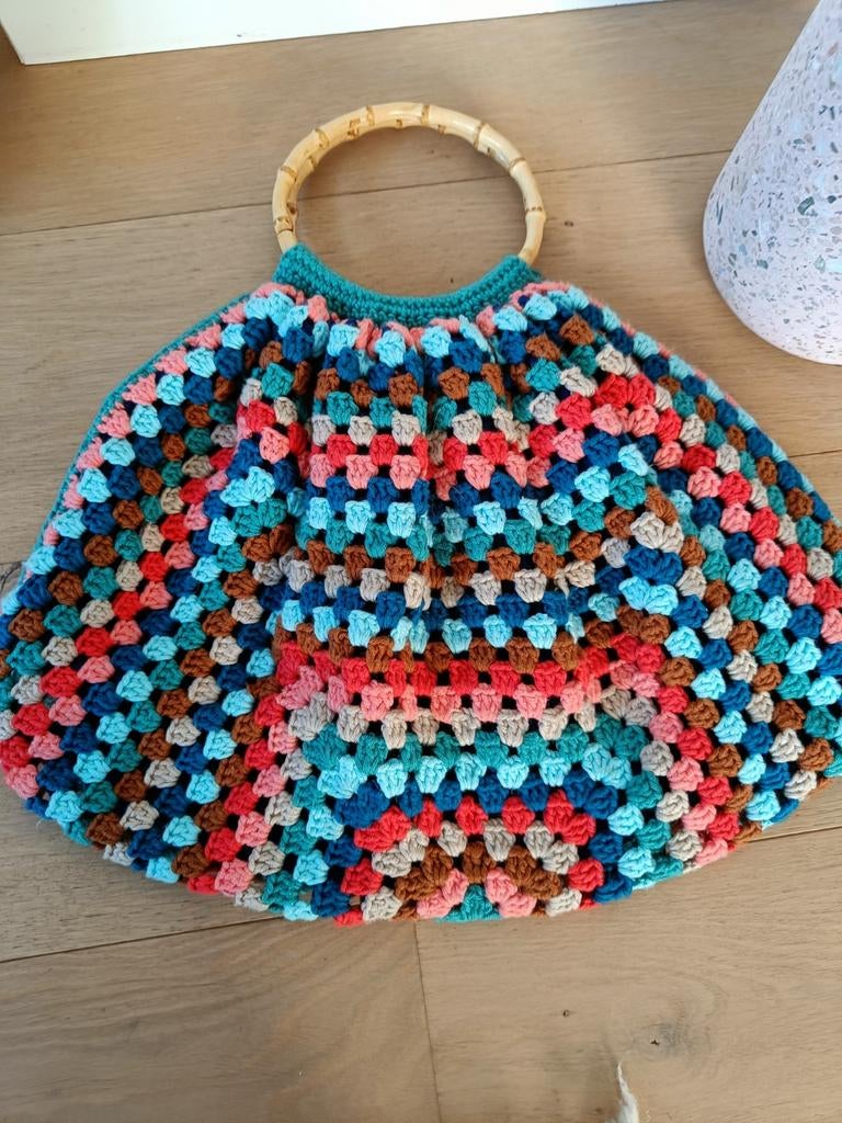 Gehaakte handtas vintage retro, Antiek en Kunst, Ophalen