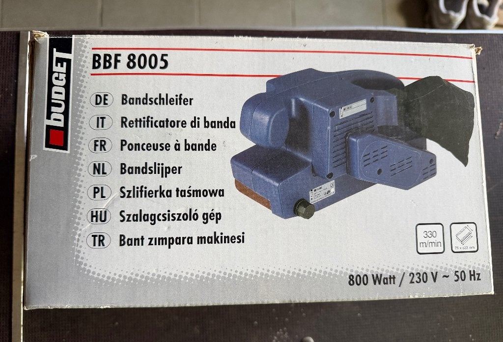 Bandschuurmachine, Enlèvement, Comme neuf, 600 à 1200 watts, Ponceuse à bande