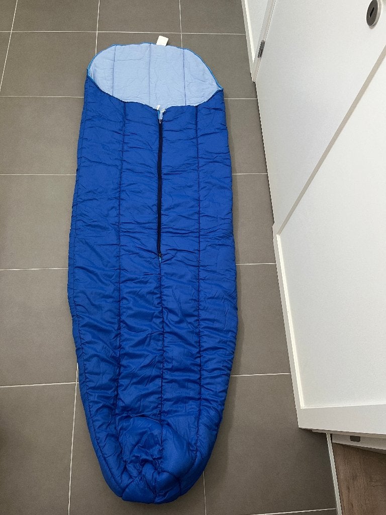 Blauwe slaapzak, Caravans en Kamperen, Ophalen, Zo goed als nieuw