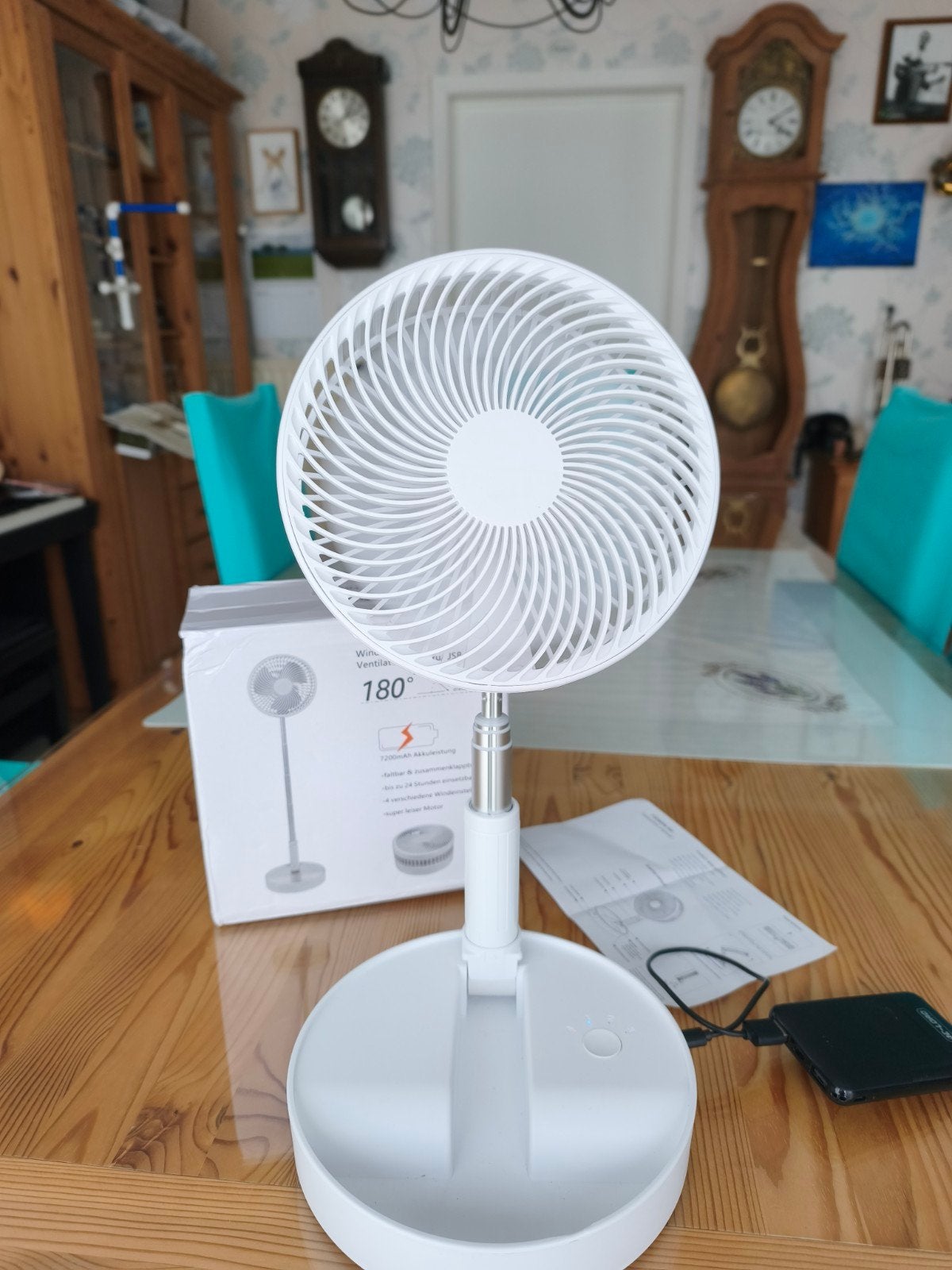 Opvouwbare lichtgewicht ventilator, Ophalen of Verzenden, Nieuw, Vloerventilator