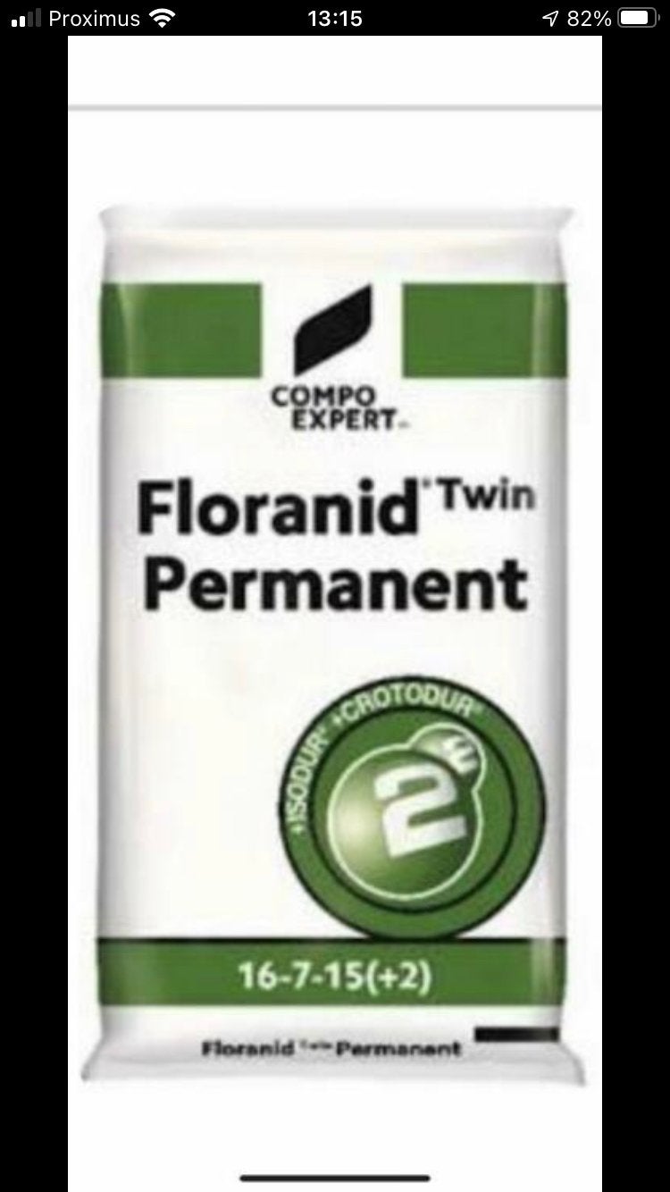 Floranid twin permanent 16-7-15(+2) super gazon meststof, Jardin & Terrasse, Terre & Fumier, Enlèvement