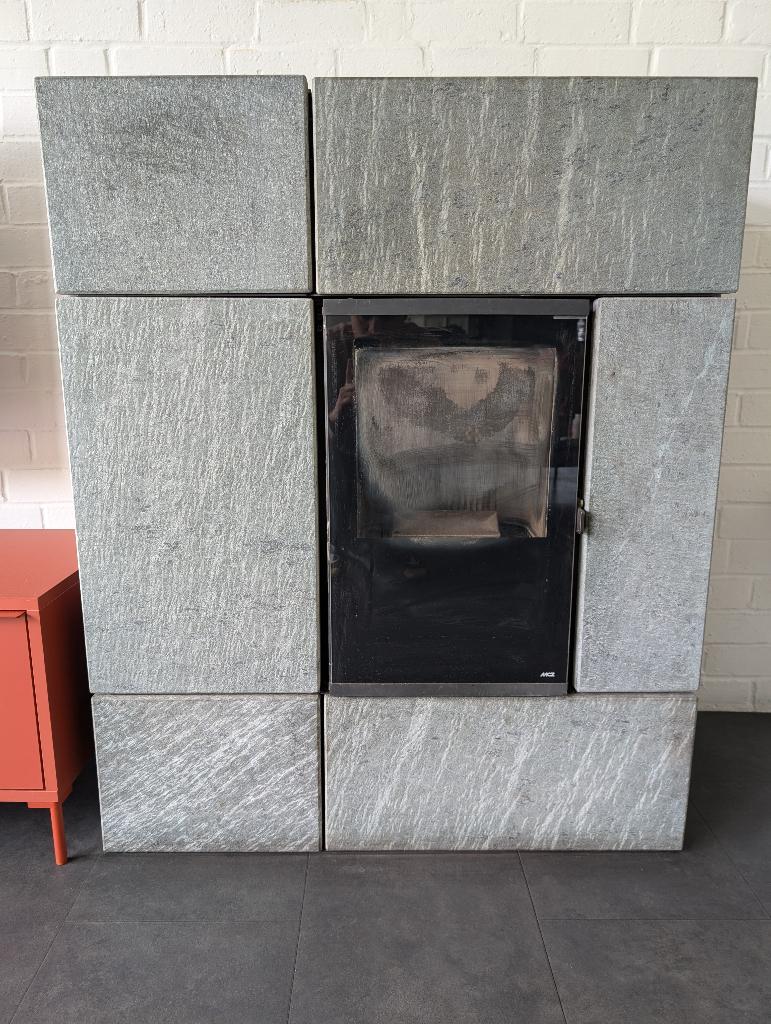 Pelletkachel MCZ Stream 12.4 kW speksteen, Huis en Inrichting, Kachels, Gebruikt, Vrijstaand, Pelletkachel, Overige brandstoffen