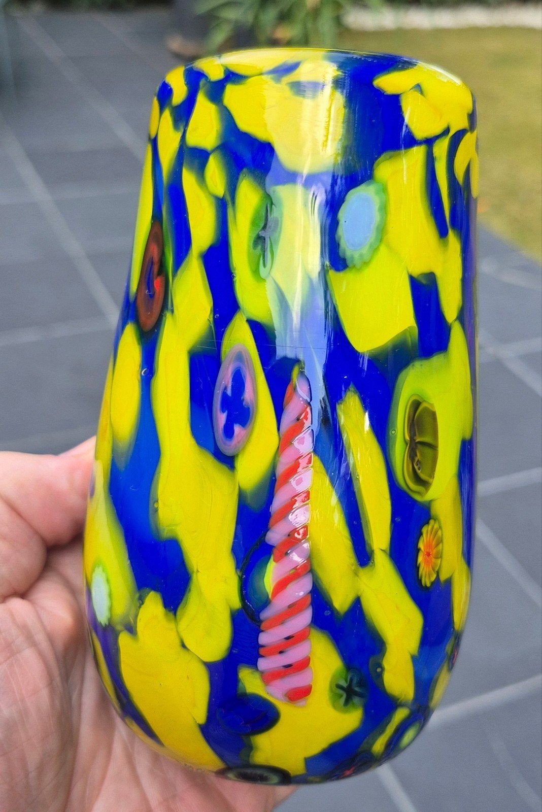 murano vaas millefiori aureliano toso 1960 glas glazen, Ophalen of Verzenden