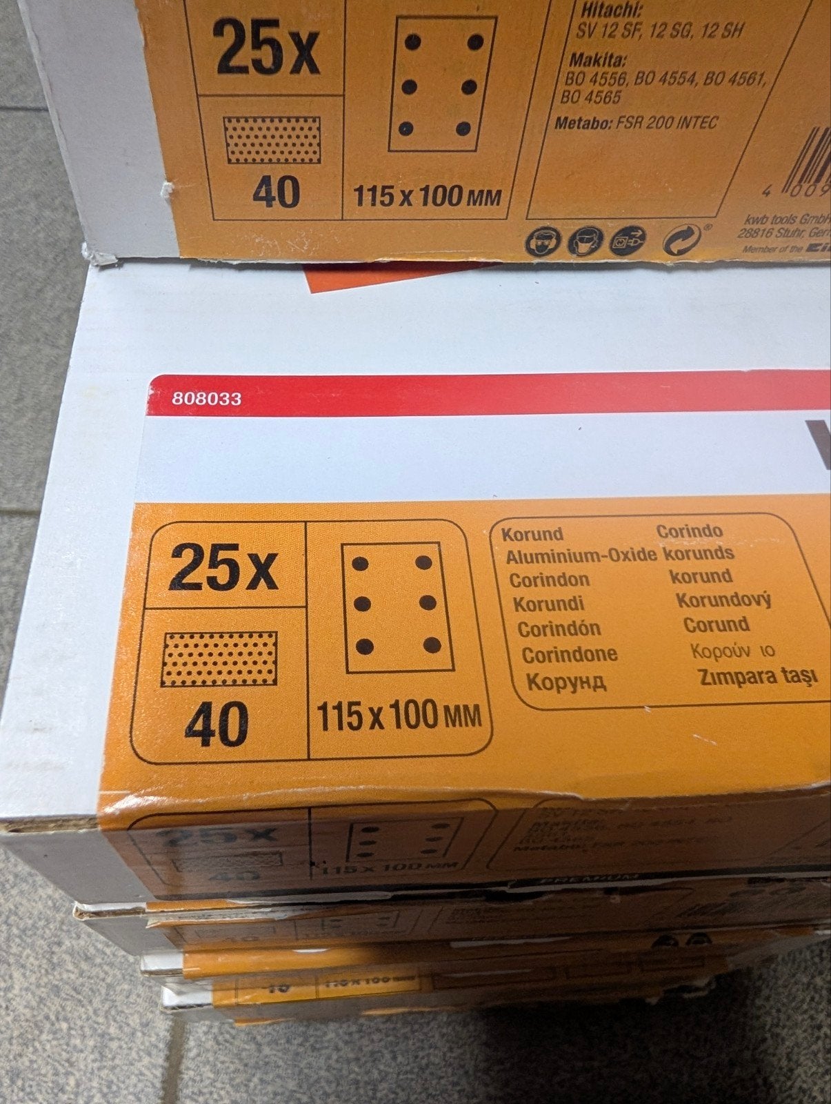 KWB schuurvellen 115x100 mm korrel 40 – 11 nieuwe dozen, Doe-het-zelf en Bouw, Ophalen of Verzenden, Nieuw, Overige typen