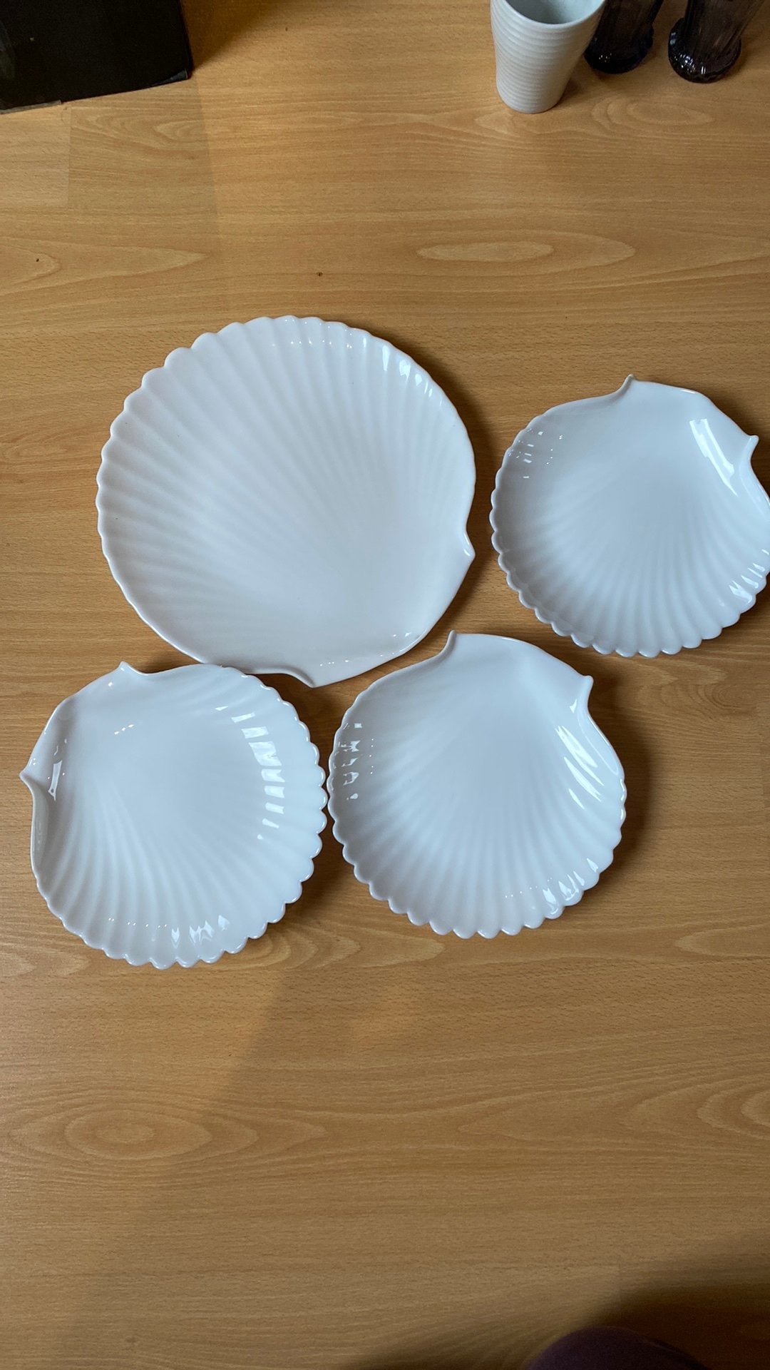 Vis borden in vorm van schelp, Enlèvement, Comme neuf, Porcelaine, Assiettes(s)