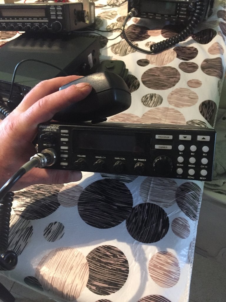 james met hand mike en voedings snoer, Telecommunicatie, Ophalen of Verzenden, Gebruikt, Zender en Ontvanger