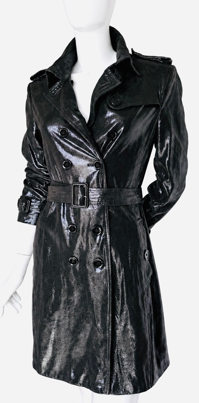 BURBERRY LAMSLEREN METALLIC TRENCHCOAT, 38 NEW €3.700,- 🖤, Kleding | Dames, Ophalen of Verzenden, Zo goed als nieuw, Maat 36 (S)