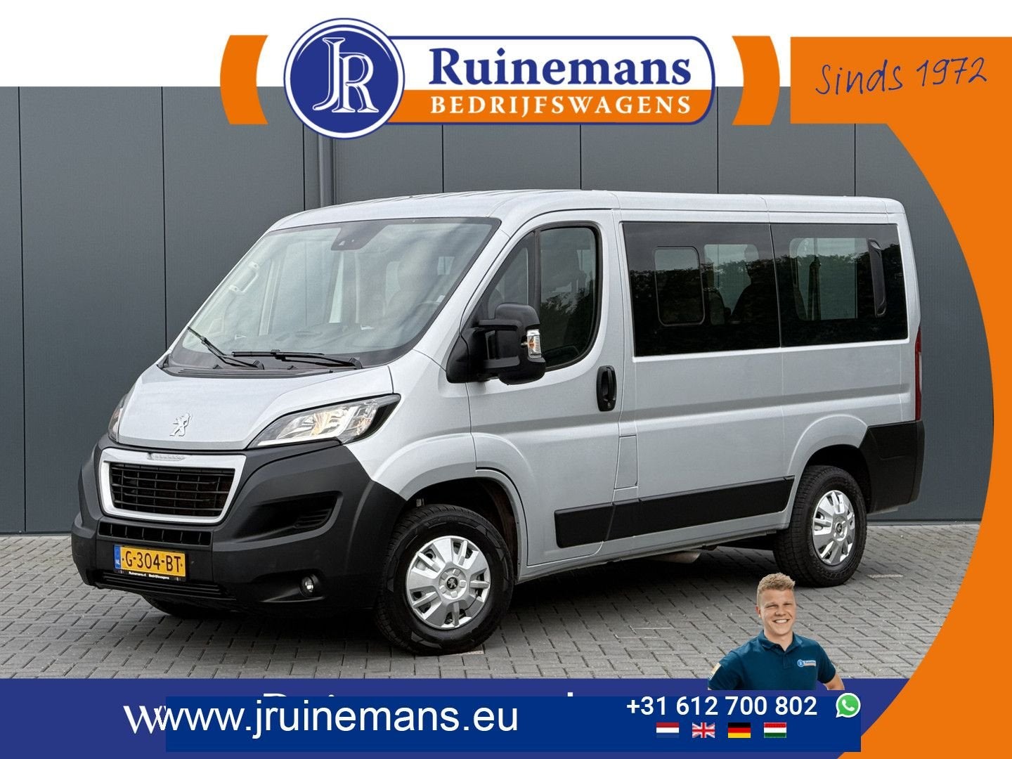 Peugeot Boxer 2.2 BlueHDI 141 PK / EURO 6 / L1H1 / 9 PERSOON, Parkeersensor, 257 g/km, Te koop, Handgeschakeld
