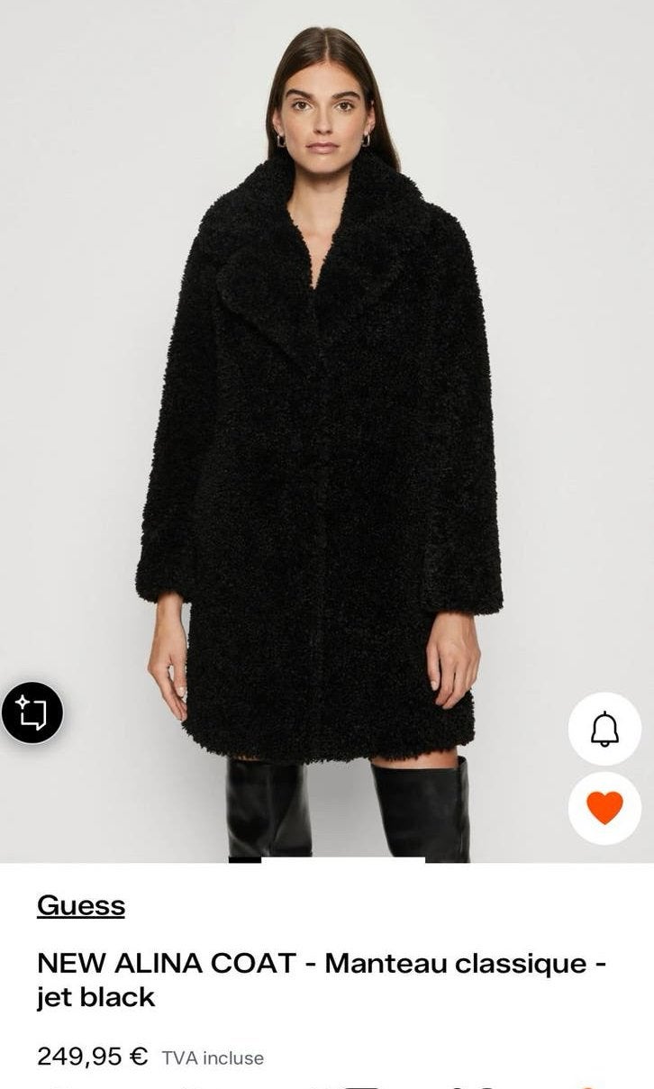 Guess Alina coat Taille XS, Enlèvement, Neuf, Taille 34 (XS) ou plus petite, Noir