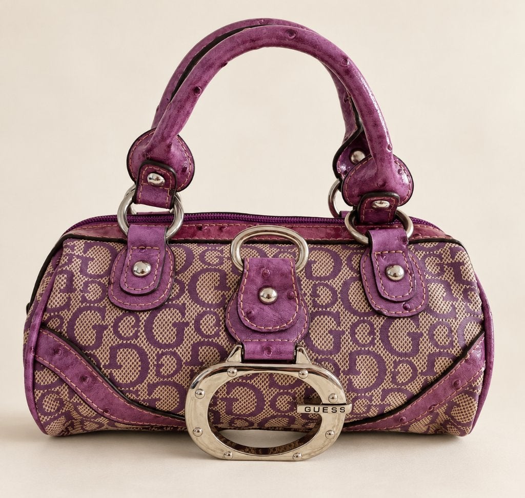 Sac à main Guess violet vintage authentique, Bijoux, Sacs & Beauté, Envoi, Neuf, Violet, Sac à main
