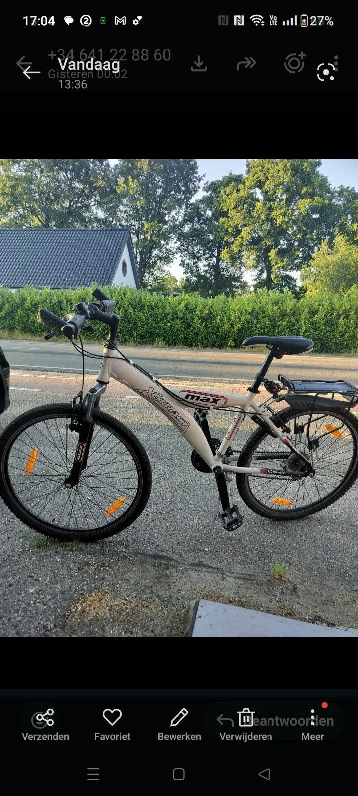 Fietsen een met lekband, Ophalen