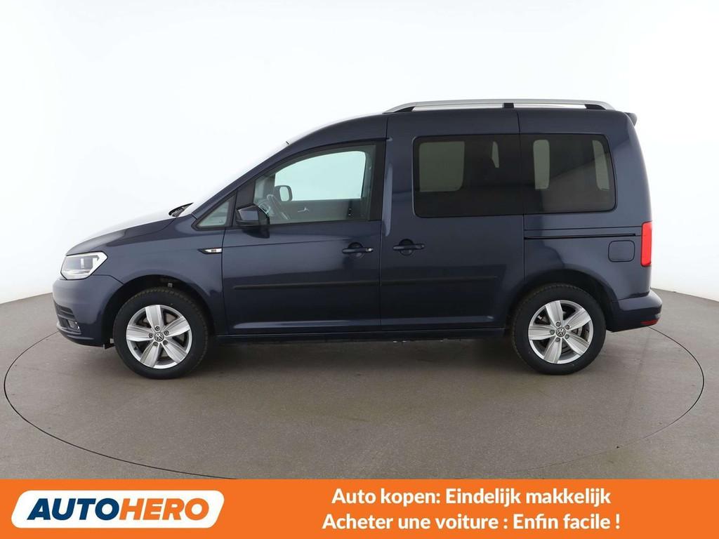 Volkswagen Caddy 1.4 TSI Trendline BlueMotion Tech, Auto's, Stof, Blauw, Lichtsensor, 1395 cc