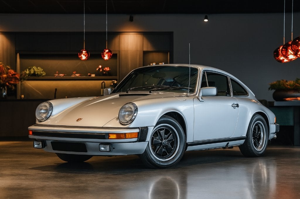 Porsche 911 coupe 1976 zilver - matching numbers - 5 bak, Autos, Cuir, Achat, 224 kW, Boîte manuelle