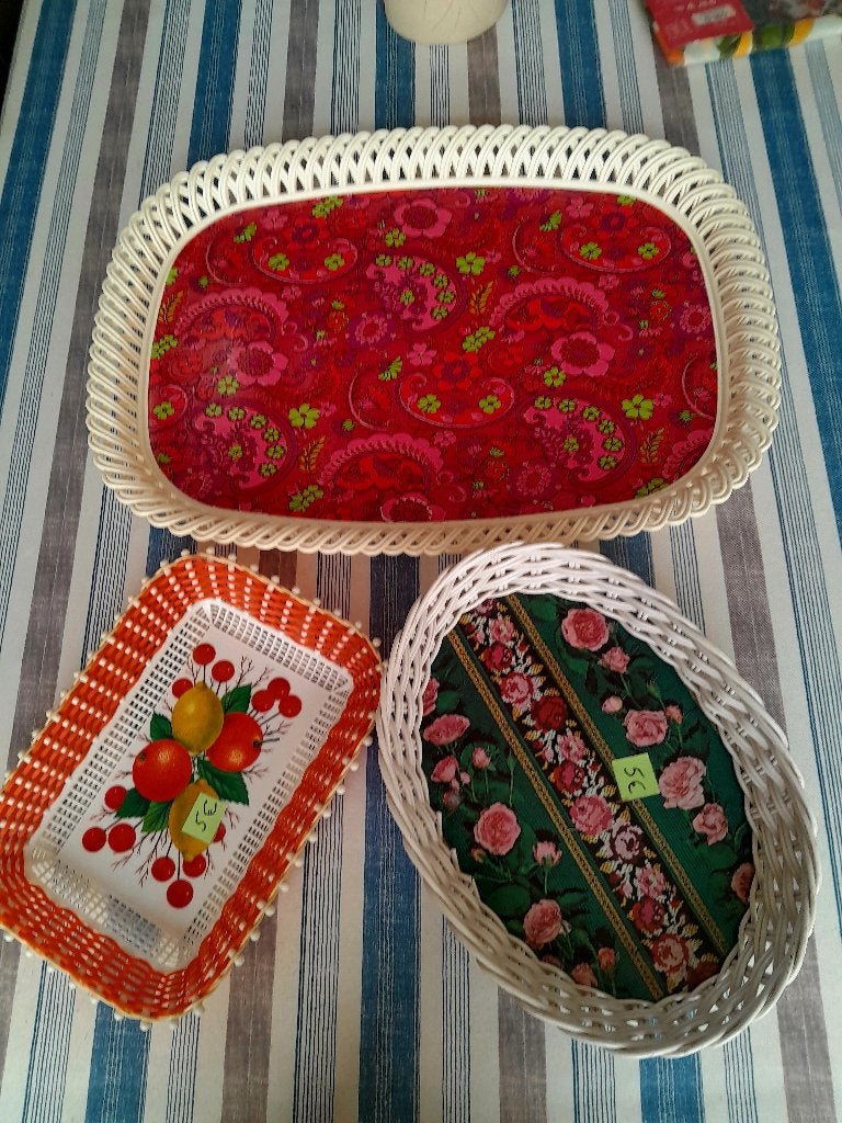 3 Plateaux Scoubidou Vintage 70' 80 ', Enlèvement ou Envoi