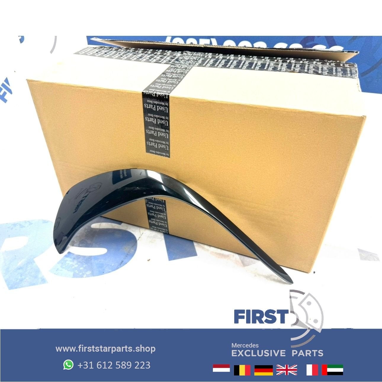 W243 EQA EQB AMG LINE VOORBUMPER AERO SPLITTER A2438851503 L, Gebruikt, Voor, Ophalen of Verzenden, -