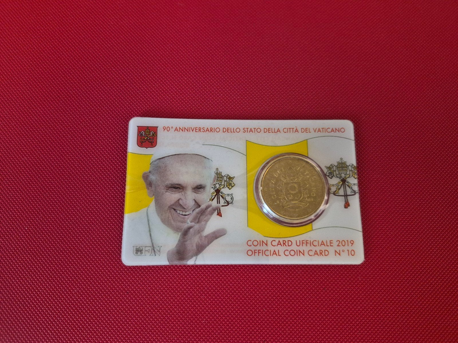 50 cent Coincard Vaticaan Nr:10, Timbres & Monnaies, Monnaies | Europe | Monnaies euro, Enlèvement ou Envoi, Vatican, 50 centimes