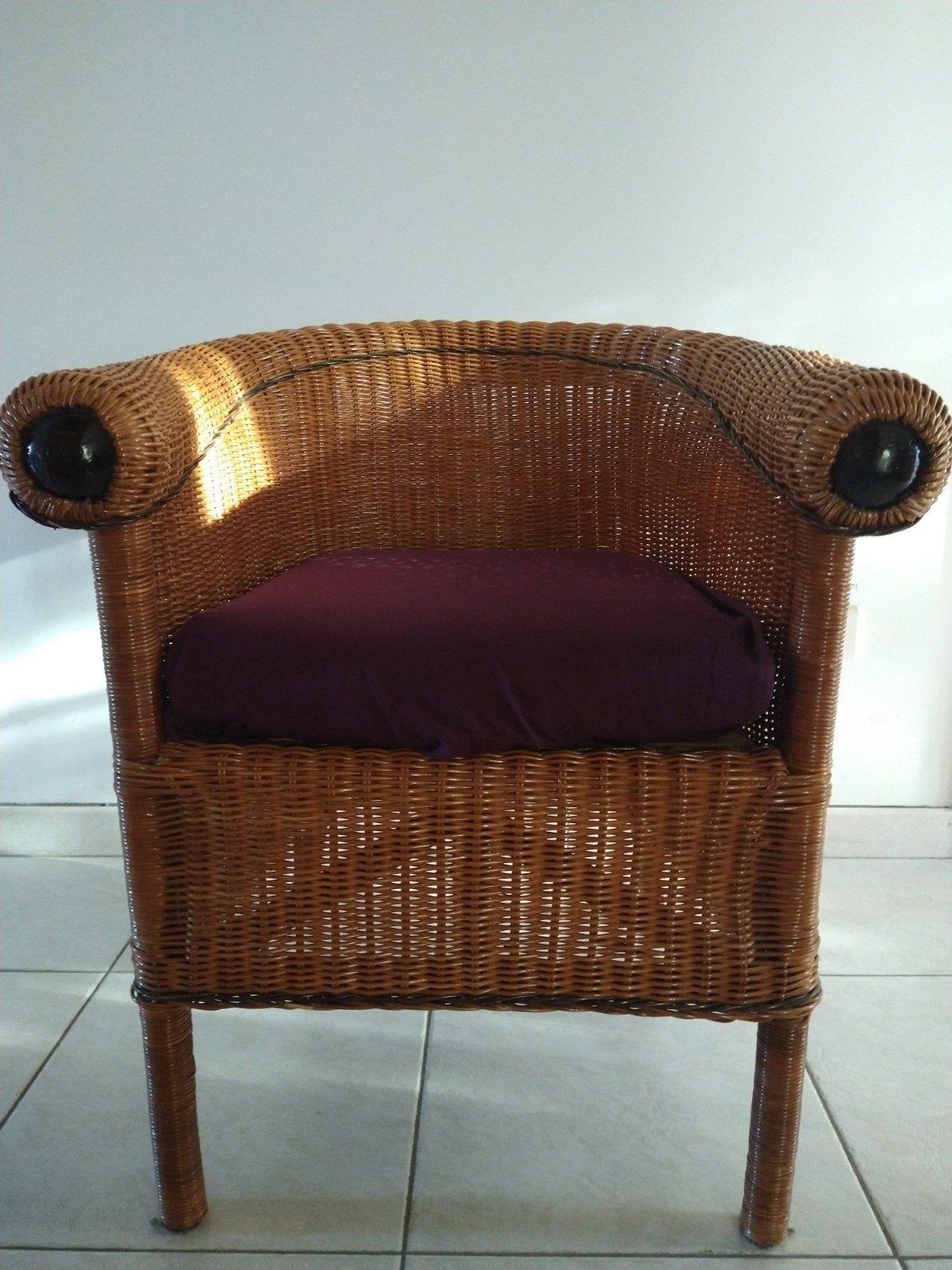 degelijke stoel-zetel in rotan, Alien look, Tuin en Terras, Ophalen, Rotan
