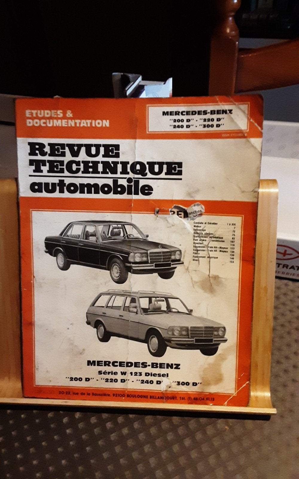 Mercedes-Benz w 123 diesel revue technique, Ophalen of Verzenden, Mercedes