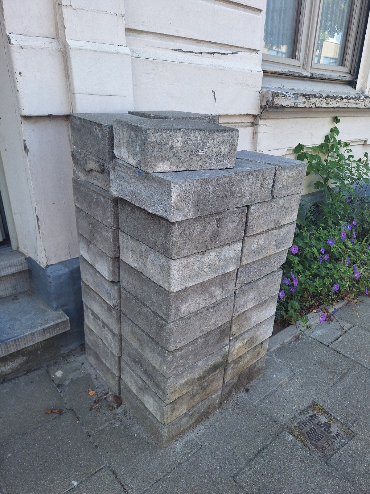 Betontegels 22x22 GRATIS, Tuiles de terrasse, Enlèvement, Utilisé, 5 à 10 m²