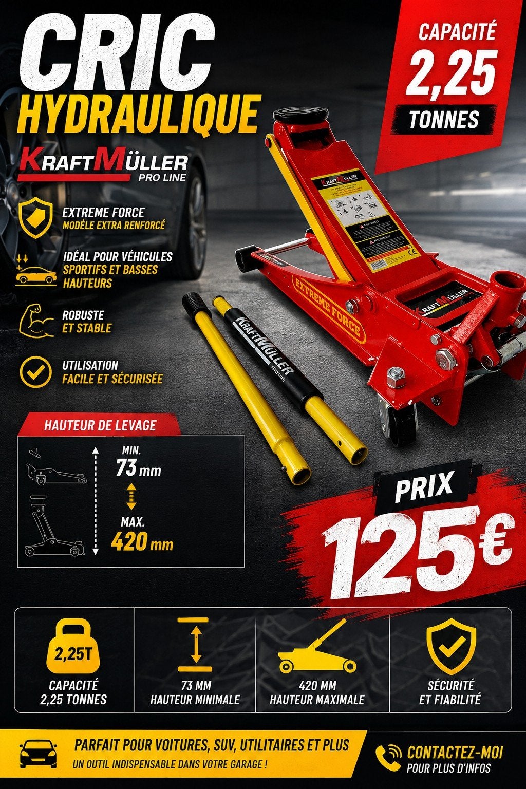 Cric neuf surbaisser, Autos : Divers, Enlèvement