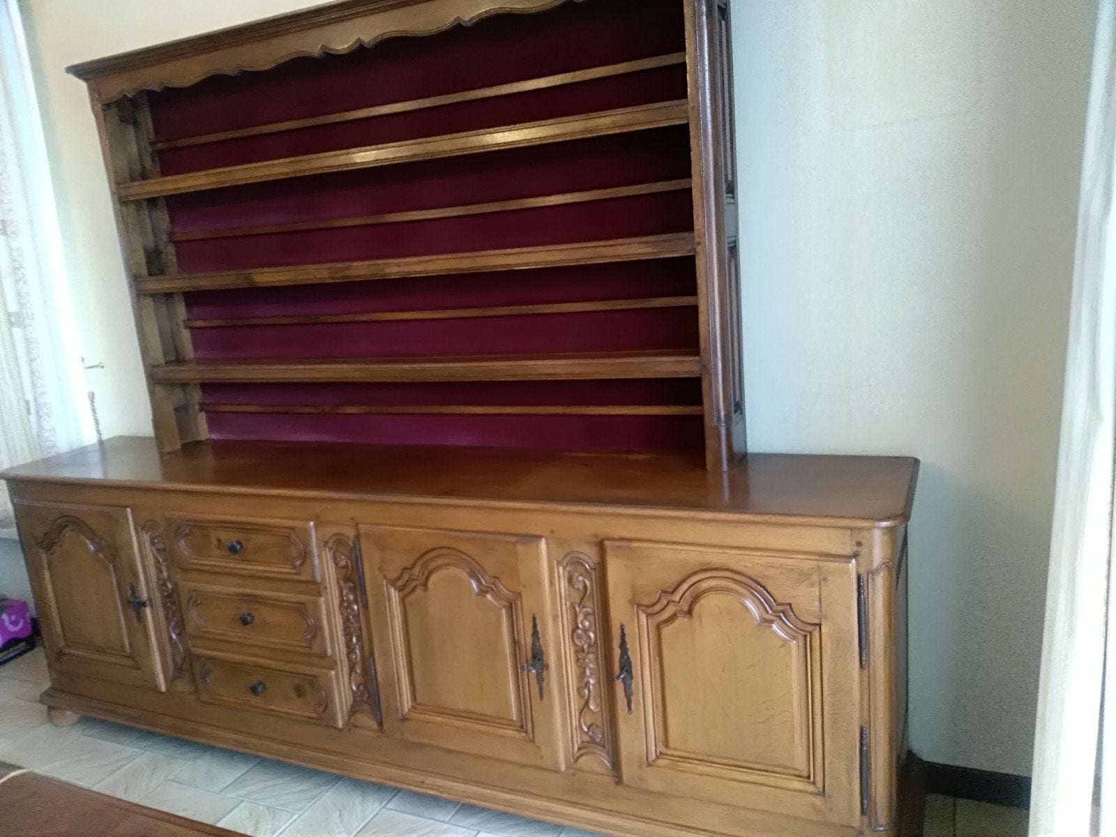 Belle armoire ancienne solide en vieux chêne, Enlèvement