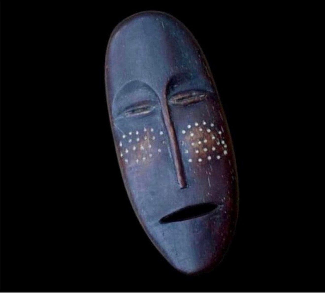 lega - DR Congo 1960 Oud paspoortmasker masker Afrika africa, Afrika, Ophalen of Verzenden, Masker, Hout