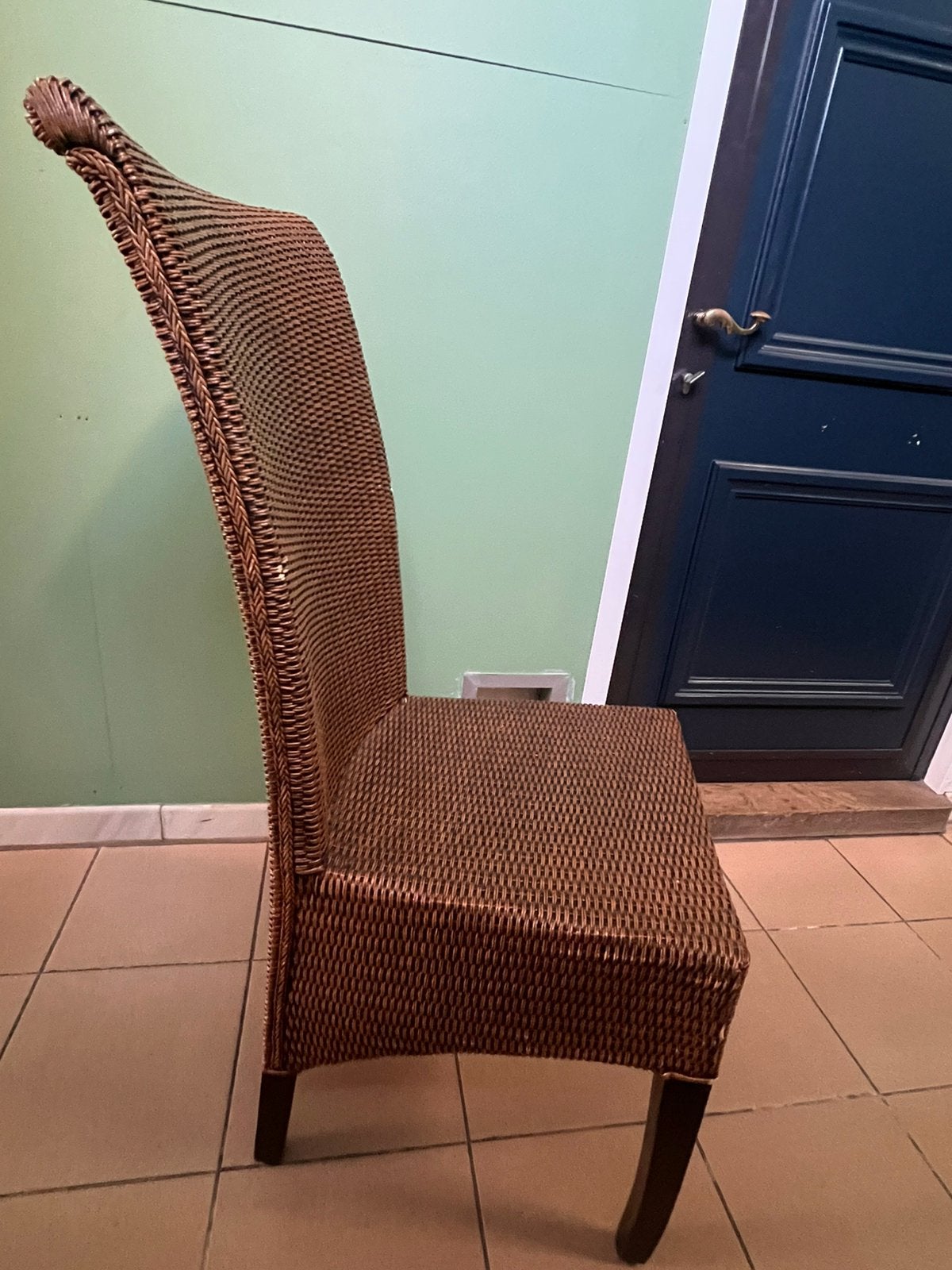 6 stoelen - Lloyd Loom, Huis en Inrichting, Gebruikt, Bruin, Landelijk, Ophalen