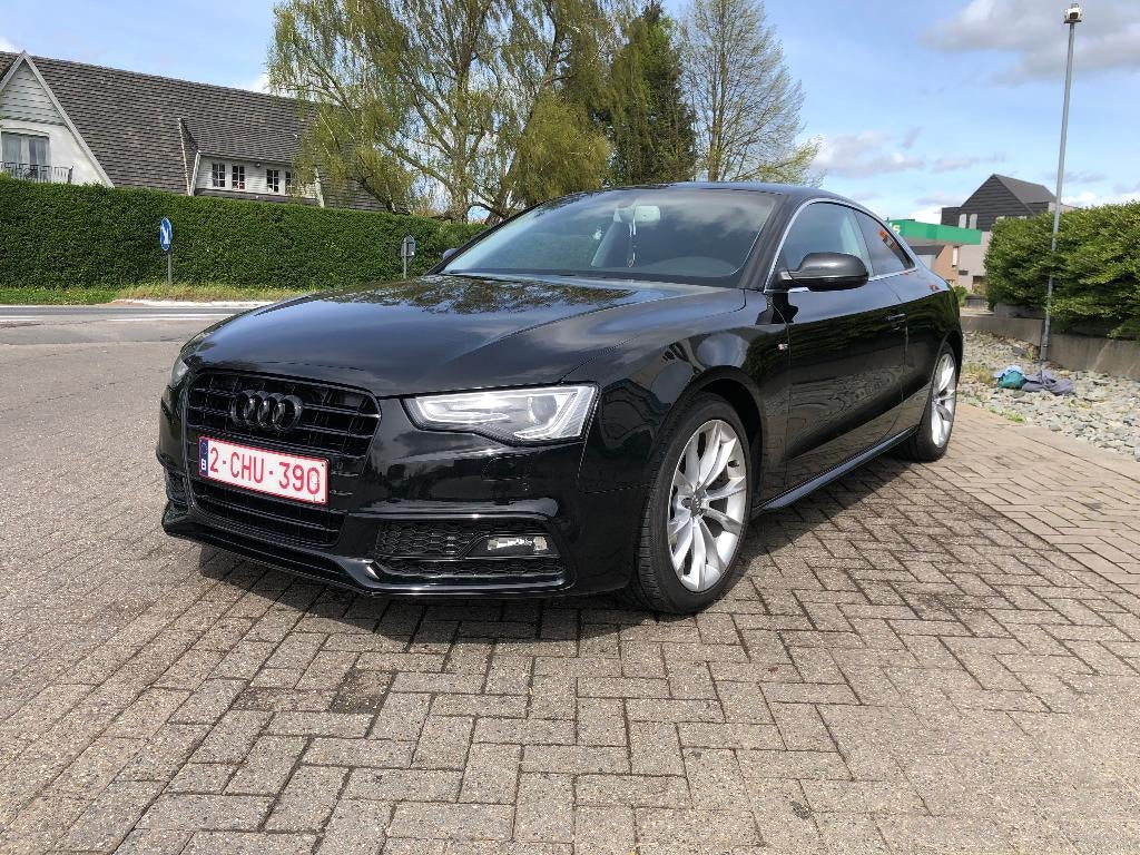 A5 Coupé 2.0 TDi (2015 - 181.000 km), Auto's, Automaat, Zwart, Leder, Diesel
