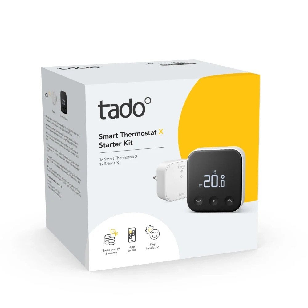 NIEUW Tado X Slimme Thermostaat en bridge Starter Kit, Bricolage & Construction, Enlèvement ou Envoi, Thermostat intelligent, Neuf